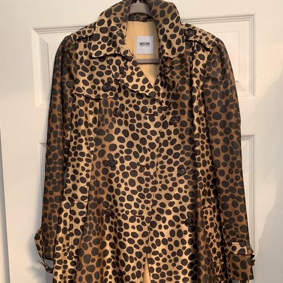 Moschino leopard trench coat.